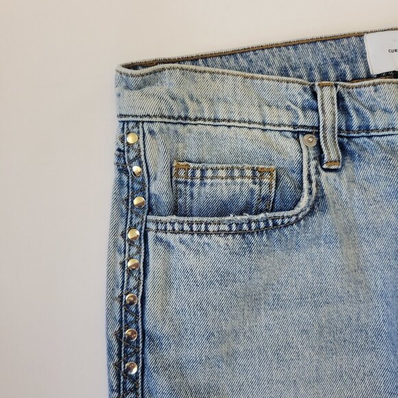 Current Elliott Zig Zag Fling Relaxed boyfriend Studs Jean, Light Blue - Picture 4 of 10